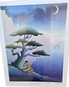 Flauta nocturna Mona Eagle 18,5"x24" firmada por artista numerada 51/1000 impresión de póster - Imagen 1 de 4