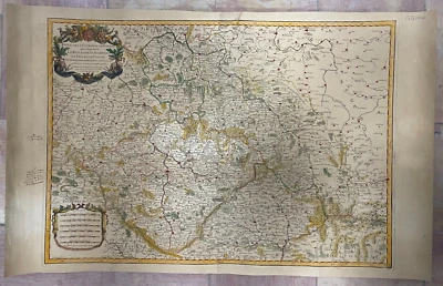 MAPA ANTIGO GRANDE BOHEMIA SILESIA 1704 NICOLAS SANSON / HUBERT JAILLOT - Imagem 1 de 4