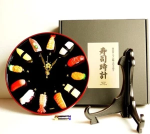 SUSHI Wall Clock Food Sample Tray with Stand Kitamura Made in Japan Flavorbox - Picture 1 of 5