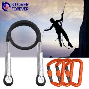 Climbing Locking Carabiner Rescue Eye to Eye Loop Prusik Rock Climbing Rope Cord - Picture 1 of 19