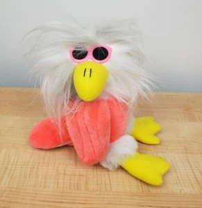 Pan de Azúcar 10" Felpa Águila Neón con Gafas de Sol Peluche Pájaro De Colección 1988 - Imagen 1 de 14