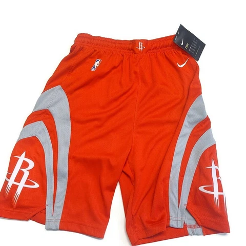 Nike Youth Size L 14/16 NBA Houston Rockets Athletic Basketball Shorts Red Gray Cover