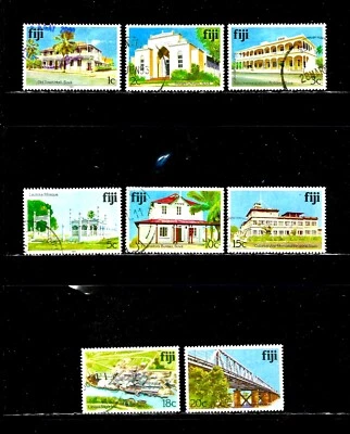 Fiji 1979, Architecture, Set of 8 Stamps, FU - Image 1 of 2