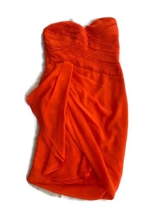 Vestido de mujer Minuet talla pequeña rosa chifón en capas cuerpo plisado sin tirantes - Imagen 1 de 8