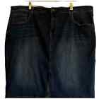 Ava & Viv Women Blue Denim Skirt Size 24W Stretch Back Pockets Slit Peasant Boho