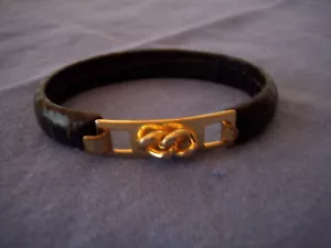 BLACK SNAKESKIN BRACELET - Picture 1 of 1