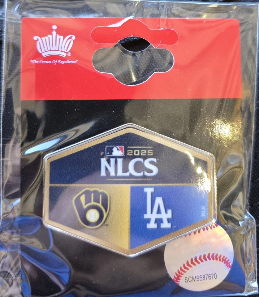 2025 NLCS Dodgers Vs Brewers Collectors Game Day Pin New In Package - Image 1 of 1