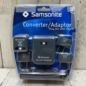 Samsonite Converter/Adaptor International Plug Kit With Pouch Travel New In Box - Picture 1 of 8