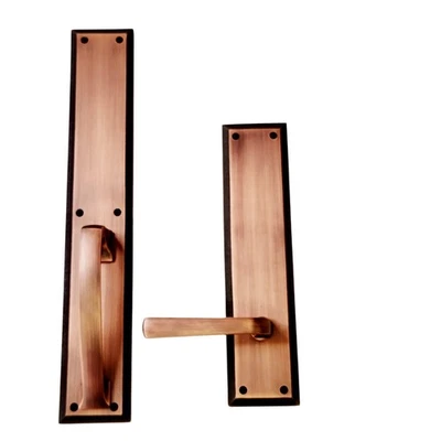 Signature Hardware 479311 Aurick Juego de palancas de puerta ficticias - Bronce frotado con aceite Foto 1 de 4