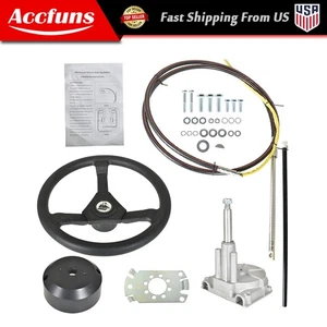 10FT SS13710 Boat Cable With Wheel Marine Engine Turbine Rotary Steering System - Bild 1 von 18