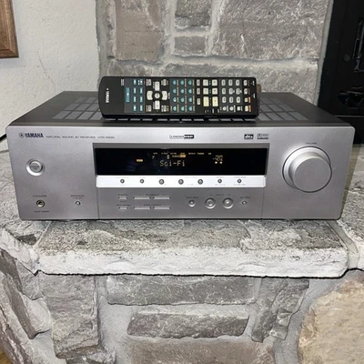 Tested Yamaha HTR-5830 Silver 5.1 Ch 400W Stereo Receiver Vintage Bundle - Image 1 of 4