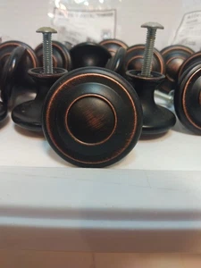 Küchenschrank Knöpfe Allen Roth Öl eingerieben Bronze Oberfläche 21 Stück 1 3/8 Zoll - Bild 1 von 6