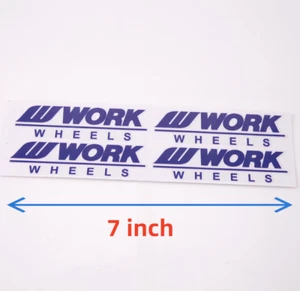 Set of 4 - Work Wheels Auto Decals Universal Reflective Stickers Wheel Rim Truck - Picture 1 of 16