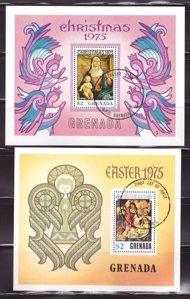 Grenada Stamps #643 691 FDC MNH 1975 Christmas Easter Pieta Bellini - Image 1 of 1