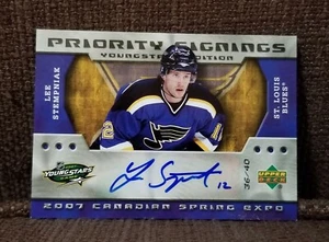 Autographed Lee Stempniak 2007 UD Canadian Spring Expo Priority Signings Card #d - Picture 1 of 2