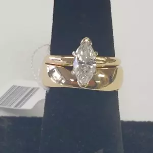 Lady's Diamond Wedding Set 1.14 CT. 10K Yellow Gold 5.5dwt Size:6 (B08001261) - Picture 1 of 7