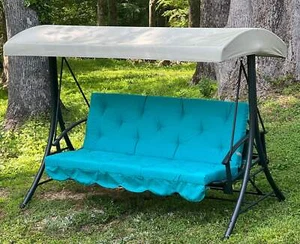 Long Cushion For Garden Swing, XL cushions, Replacement swing with ties - Extra - Picture 1 of 35