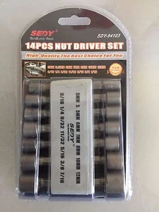 14 PC Different Size Hex Power Hand Nut Driver SET WHOLESALE - Picture 1 of 1