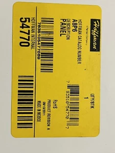 HOFFMAN ELECTRICAL PANEL ENCLOSURE A8P6 BACK PLATE 783510547707 NEW STEEL - Picture 1 of 4