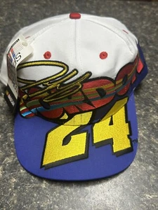 Vintage 1997 Jeff Gordon #24 Nascar Druckknopflasche Mütze Jagd authentisch neu mit Etikett - Bild 1 von 6