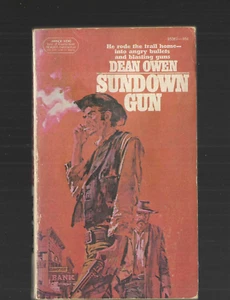 Sundown Gun by Dean Owen vintage 1974 Pulp Western cowboys PB #95362 Good Book - Picture 1 of 3