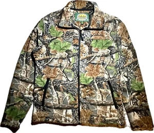 Cabelas Herren Jacke Gr. M Fleece Grün Camouflage Reißverschlusstaschen Synchbund - Bild 1 von 10