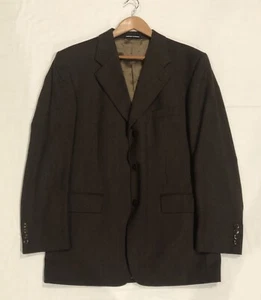Chaqueta Blazer Vintage Yves Saint Laurent Para Hombres 50 Marrón 3 Botones Lana Italia - Imagen 1 de 12