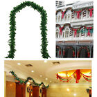 9ft Artificial Christmas Garland Decoration Outdoor Wreath Fireplace Stair Decor