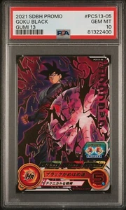 GOKU BLACK 2021 SDBH Promo GUMI 13 #PCS13-05 Bandai Japonés PSA 10 GEMA MT POP 1 - Imagen 1 de 3