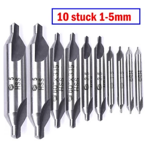 10stg Zentrierbohrer 60° HSS Kombiniert Center Senker Bohrer Drill Bit Set 1-5mm - Bild 1 von 7