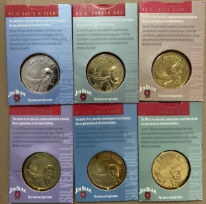 JIM BEAM COLLECTOR SERIES COIN SET 1-6 - Picture 1 of 8