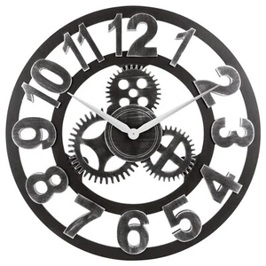 23" inch Noiseless Silent Non-Ticking Wall Clock - Large 3D Retro Rustic Coun... - Picture 1 of 6