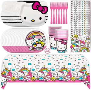 Hello Kitty Birthday Decorations & Party Supplies | Hello Kitty Plates and Napki - Picture 1 of 12