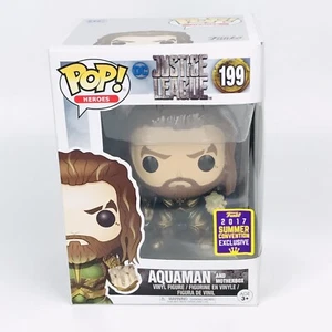Funko Pop! Aquaman and Motherbox 199 Justice League 2017 Summer Exclusive New - Picture 1 of 4
