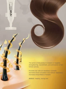 Anti Hair Loss Shock Treatment Vegetal Placenta 10 Hair Growth Ampoules Vials - Picture 1 of 8