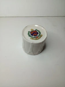 WW1 Arcadian China Crested Drum England County Borough Of Grimsby - Bild 1 von 4