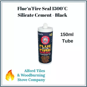 Silicate Cement Flue Seal Silicone 1500°C Fire Proof Sealant - Stoves - Black - Picture 1 of 1