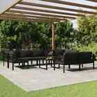 Vidaxl 10 Piece Garden Lounge Set With Cushions Aluminium Anthracite