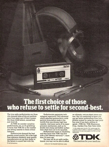 vtg 70s TDK AUDIO CASSETTE TAPES MAGAZINE PRINT AD Blank SA-C90 SA-90 Pinup Page - Picture 1 of 1
