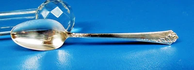 Oneida 大马士革玫瑰纯银 Demitasse 勺子。  4 1/4 — 第 1/4 张图片