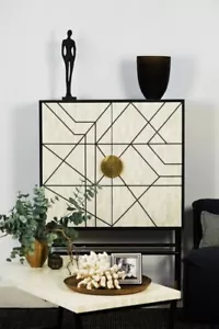 Bone Inlay Bar Cabinet, Bar Unit Wooden Morden Pattern Home Décor Furniture - Picture 1 of 10
