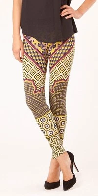 Leggings Hale Bob Elastizados Estampado Color | Azul Verde o Rojo XXS - M NUEVOS 3BRK8117 * Foto 1 de 4