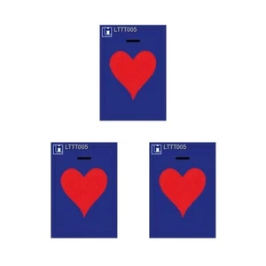 3D Lenticular Original Luggage Tags, Hearts, 3.5 x 2.5 Inches (Pack of 3) - Picture 1 of 2