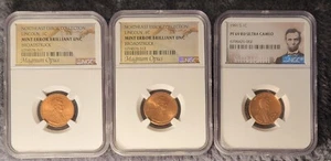 1999 & 2000 Lincoln 1c NGC Mint Error Brilliant UNC Broadstuck 1991S  pf69 ultra - Picture 1 of 5