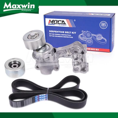 Serpentine Belt Component Kit Fit Lexus Toyota Avalon Highlander Sienna RAV4 - Image 1 of 4