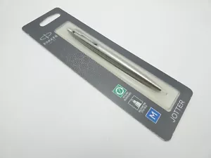 Parker Jotter Flighter Brushed Steel Ballpoint Pen, CT, Blue Ink *Sealed Pack* - Picture 1 of 8