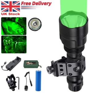 Linterna LED verde antorcha de luz nocturna de caza rifle desplazamiento riel Picatinny de 20 mm - Imagen 1 de 10