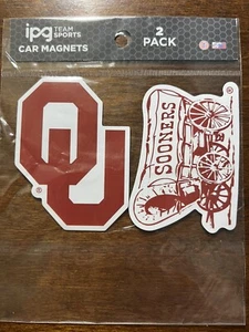 2 University of Oklahoma Sooners Vehicle Magnets Licensed & FAST FREE SHIP! - Picture 1 of 5