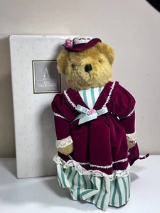 Avon Victorian Teddy Bear 1995 w/ Stand COA 13.5" Collectible in Orig Box - Picture 1 of 7