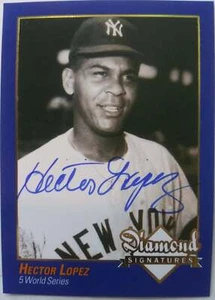 Hector Lopez signed baseball card - Picture 1 of 3